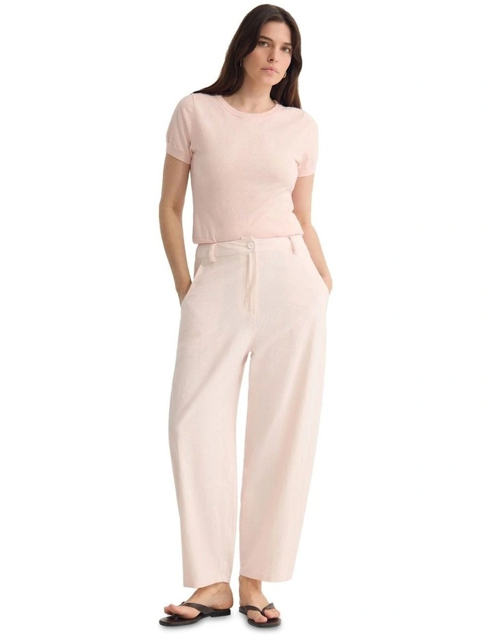 Etta Barrel Leg Pant in Pale Pink image 5