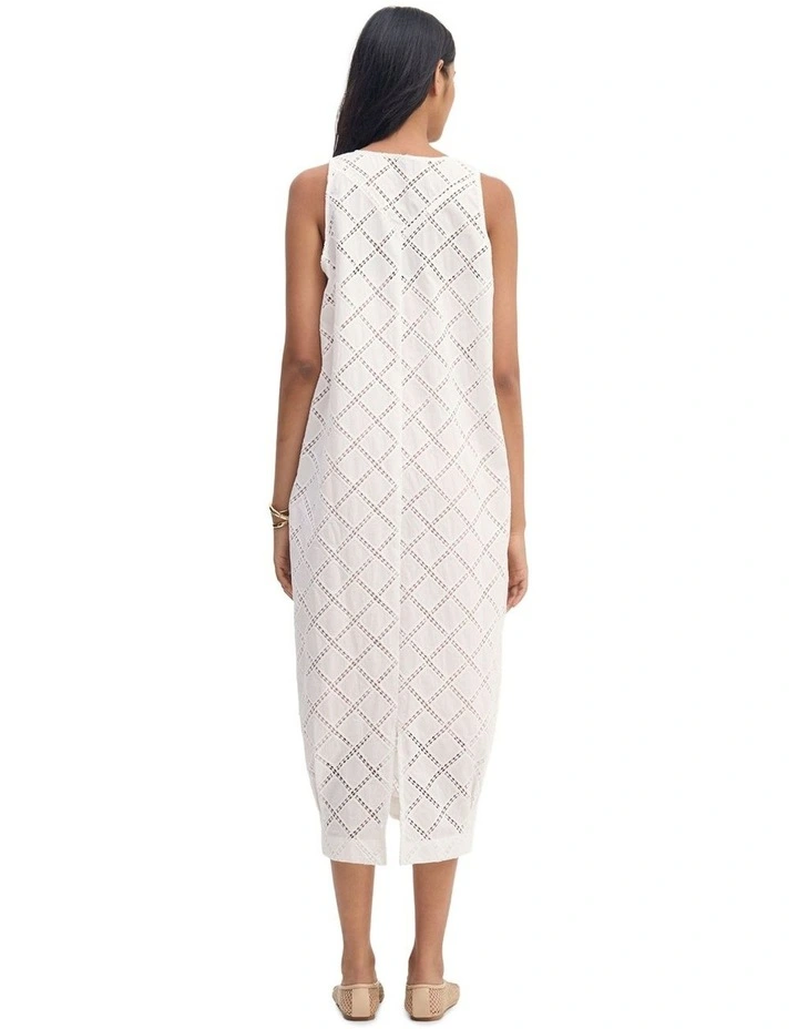 Veronique Cotton Dress in White image 2