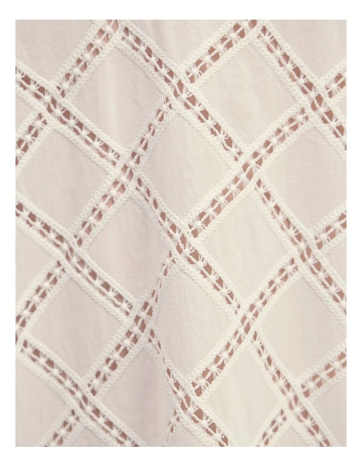 Veronique Cotton Dress in White image 6