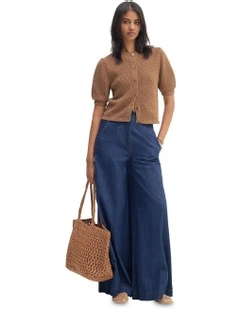 Eloise Cardigan Top in Mocha