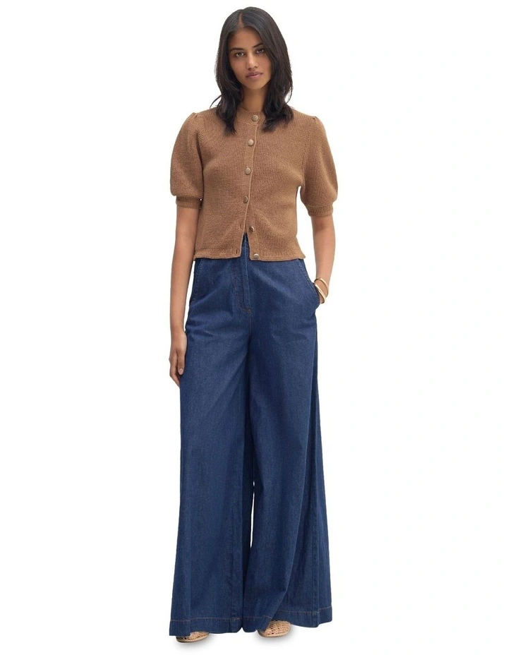 Eloise Cardigan Top in Mocha image 5