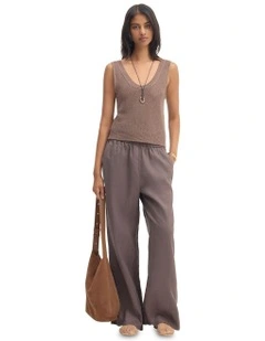 Romy Knitted Tank in Brown