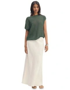 Selma Off Shoulder Tank Top in Olive