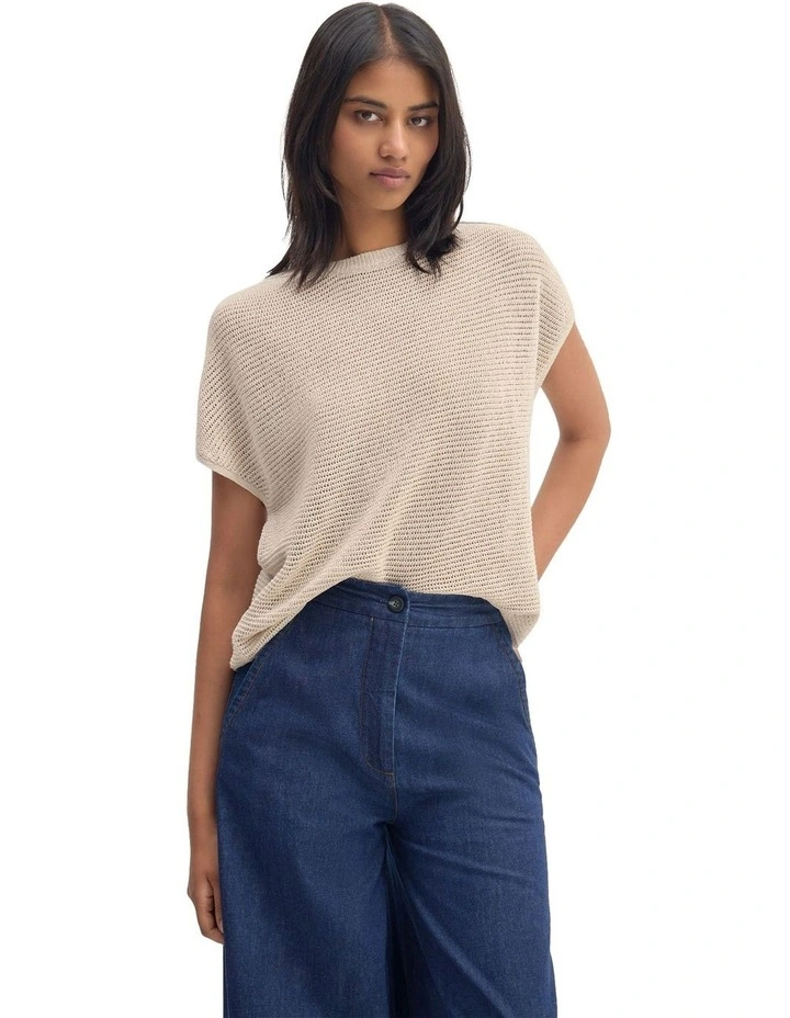 Selma Off Shoulder Tank in Natural image 1