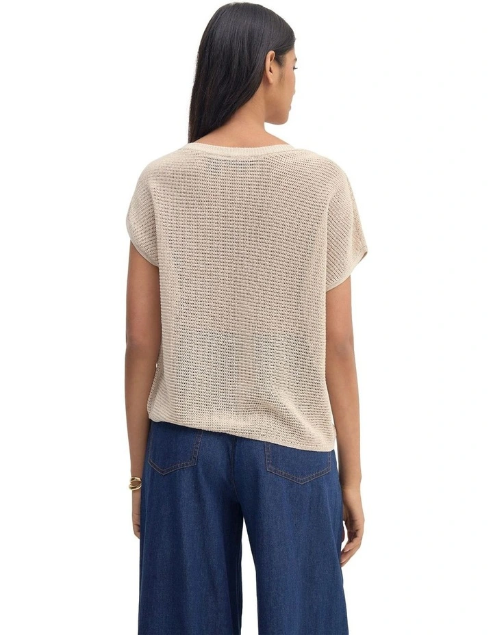 Selma Off Shoulder Tank in Natural image 2