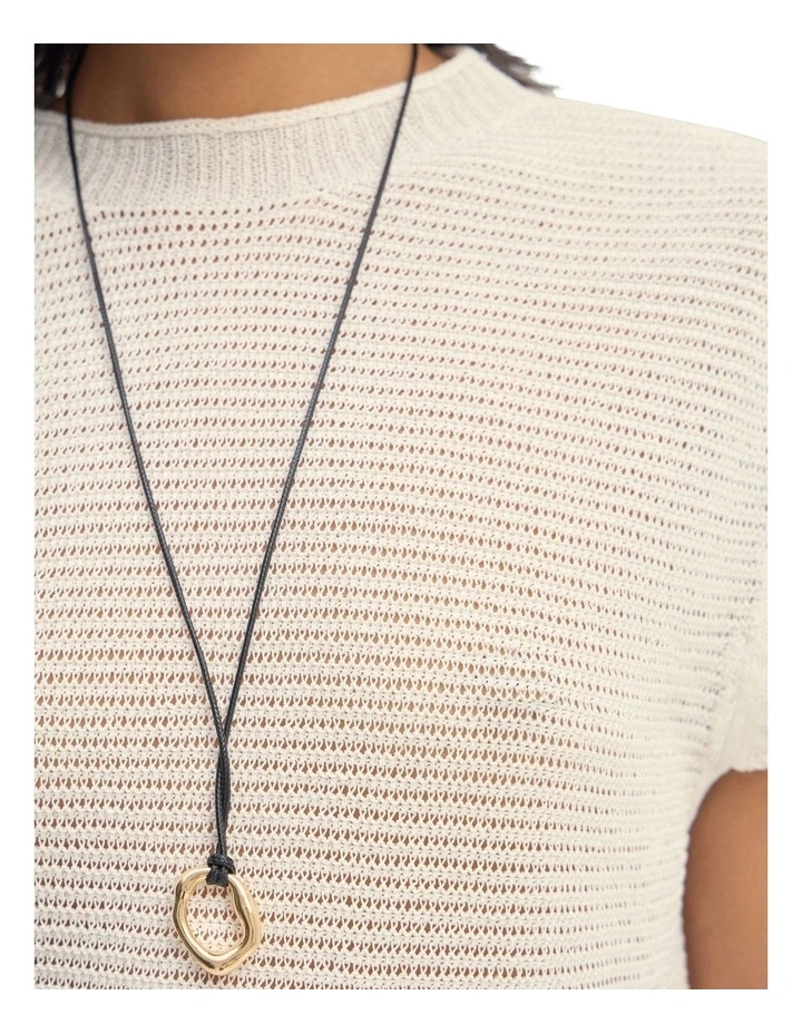 Lea Crew Neck Knit in Ivory image 5