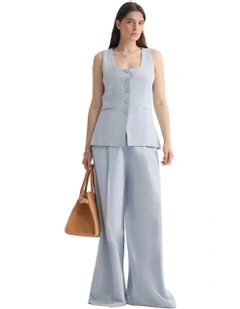 Paege Vest Top in Light Blue