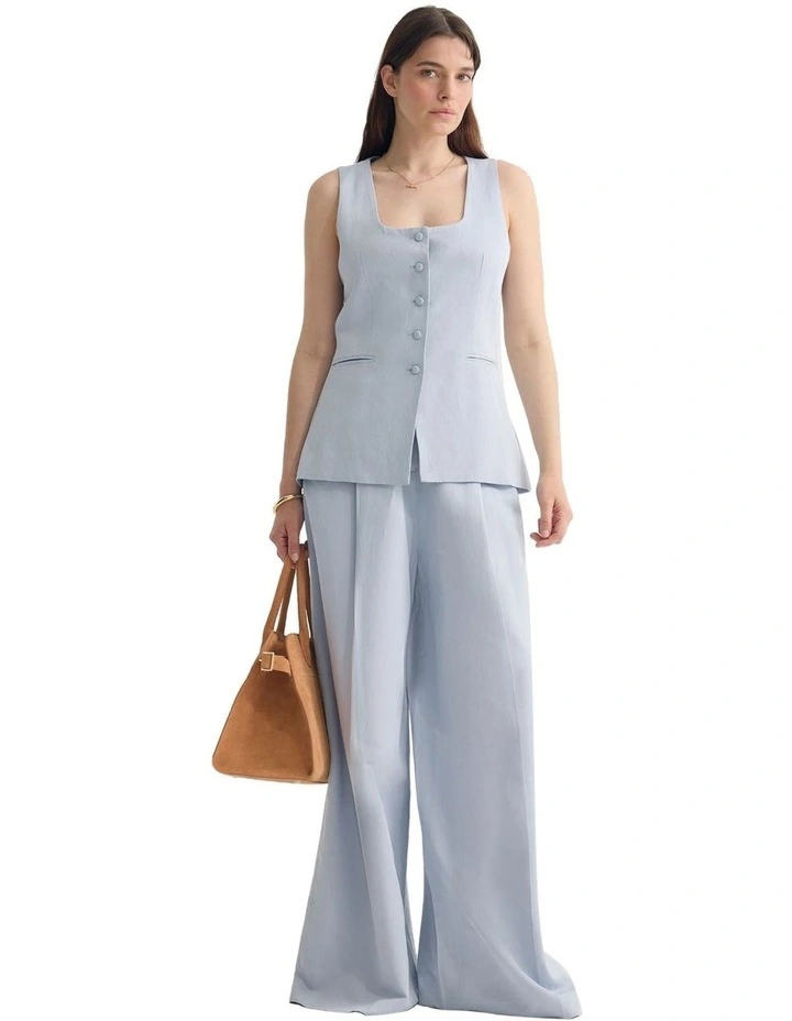 Paege Vest Top in Light Blue image 1