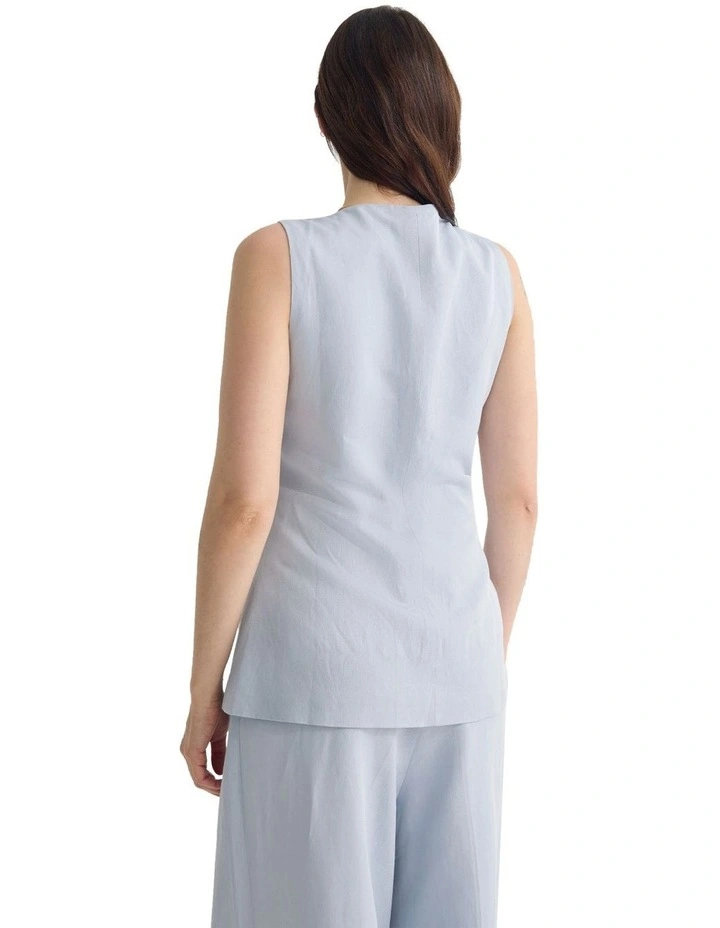 Paege Vest Top in Light Blue image 2