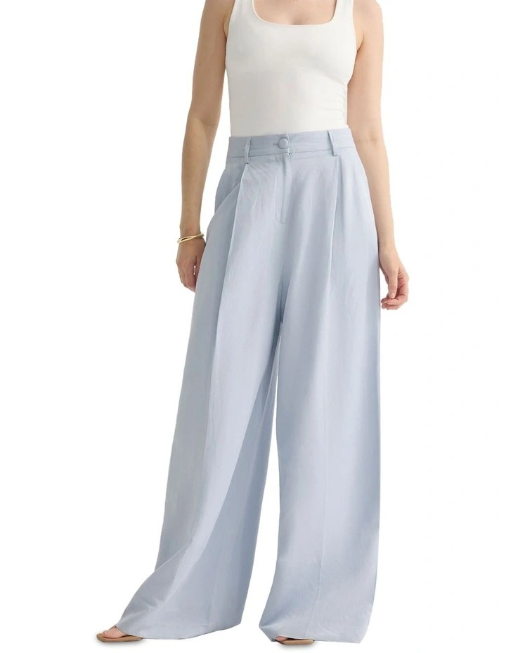 Margot Wide Leg Pants in Light Blue image 1