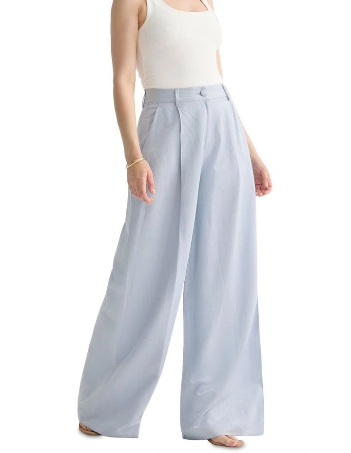 Margot Wide Leg Pants in Light Blue image 3