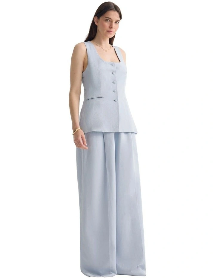 Margot Wide Leg Pants in Light Blue image 5
