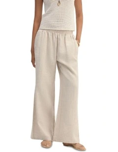 Chantel Linen Pant in Oat