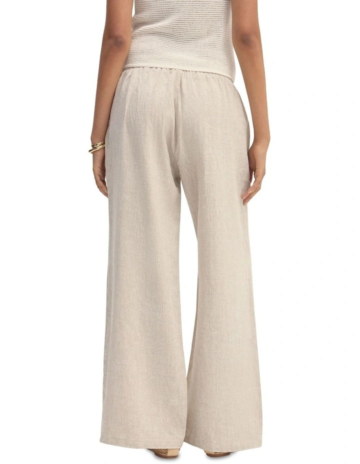 Chantel Linen Pant in Oat image 2