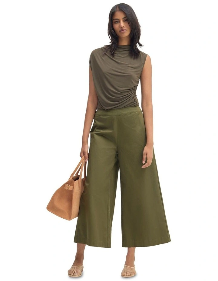 Astrid Jersey Top in Olive image 1