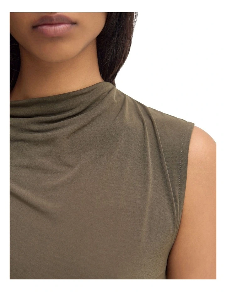 Astrid Jersey Top in Olive image 6