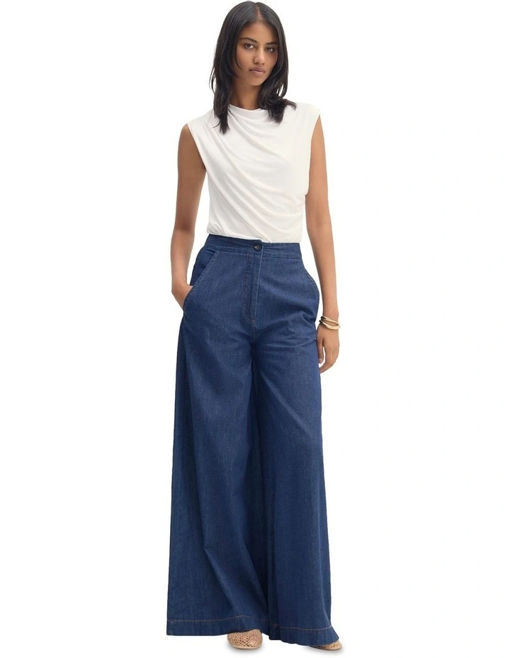 Astrid Jersey Top in White image 1