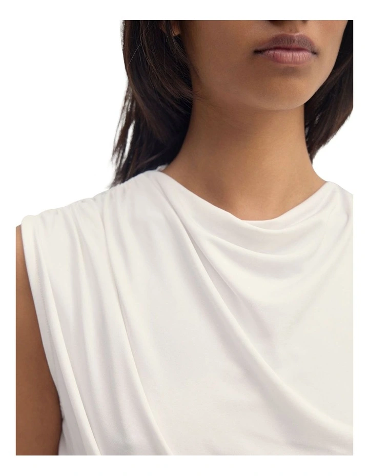 Astrid Jersey Top in White image 5
