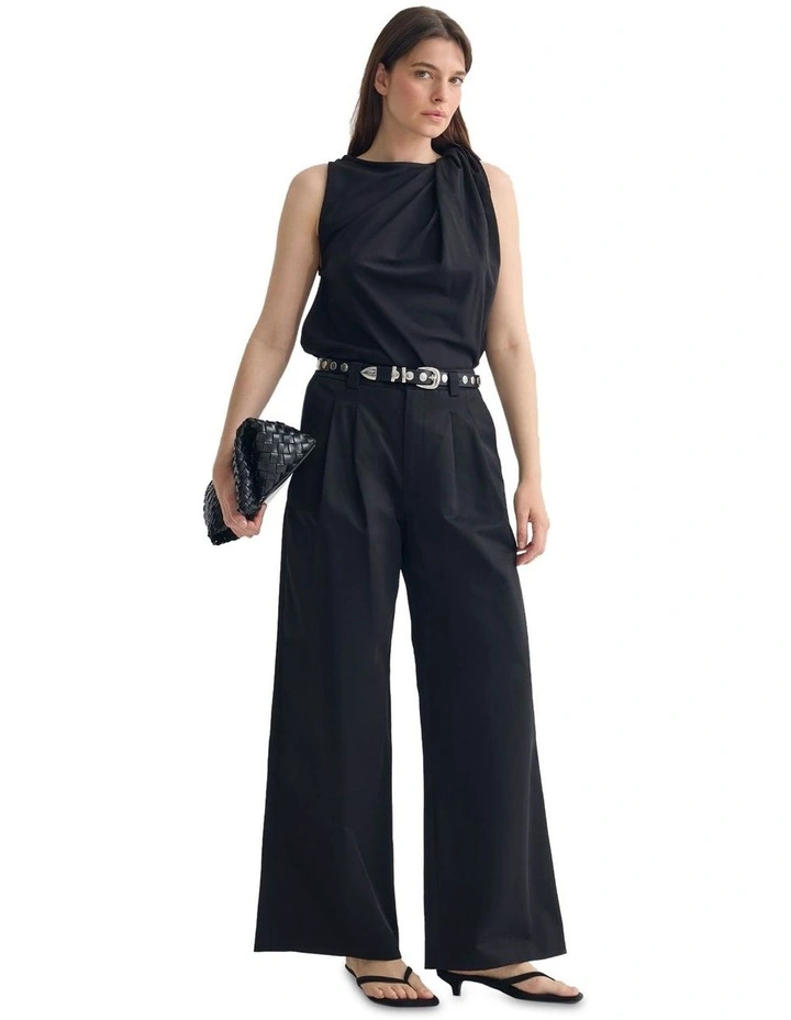 Willow Pontie Twist Top in Black image 1