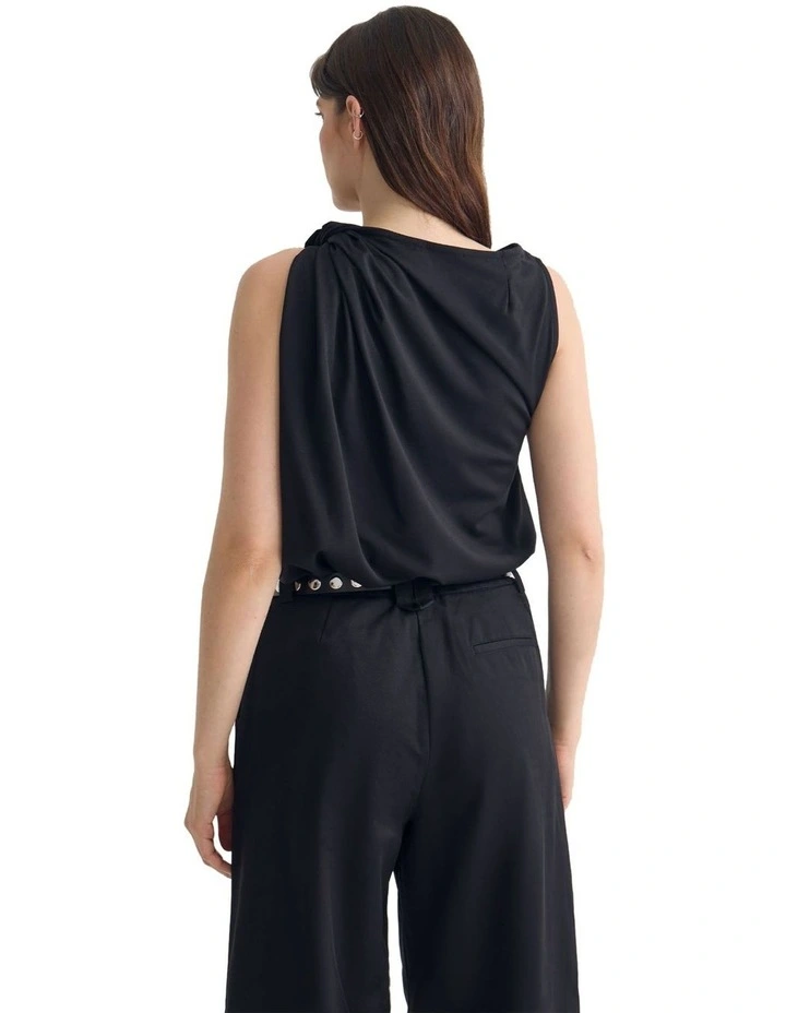 Willow Pontie Twist Top in Black image 2