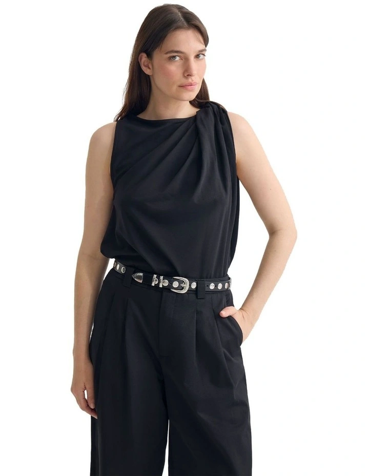 Willow Pontie Twist Top in Black image 5