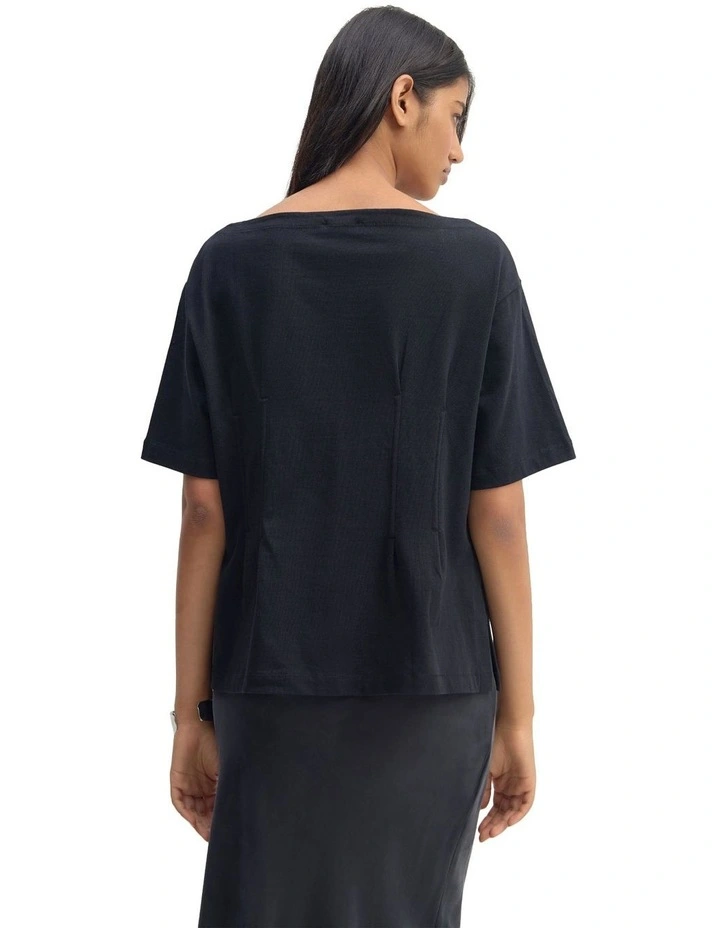 Lana Jersey Top in Black image 2