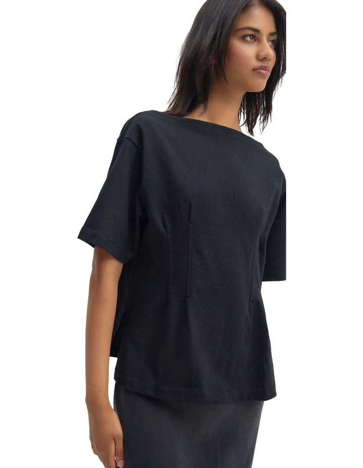 Lana Jersey Top in Black image 4