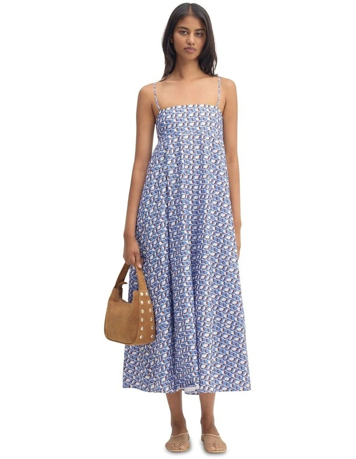 Jessie Cotton Printed Dress in Multi image 1