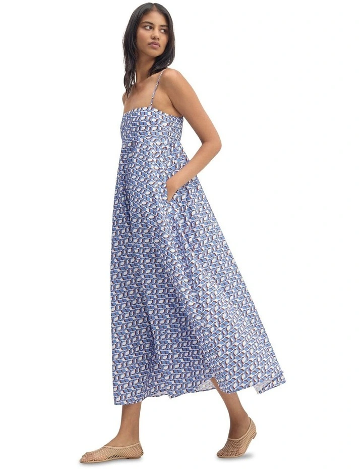 Jessie Cotton Printed Dress in Multi image 3