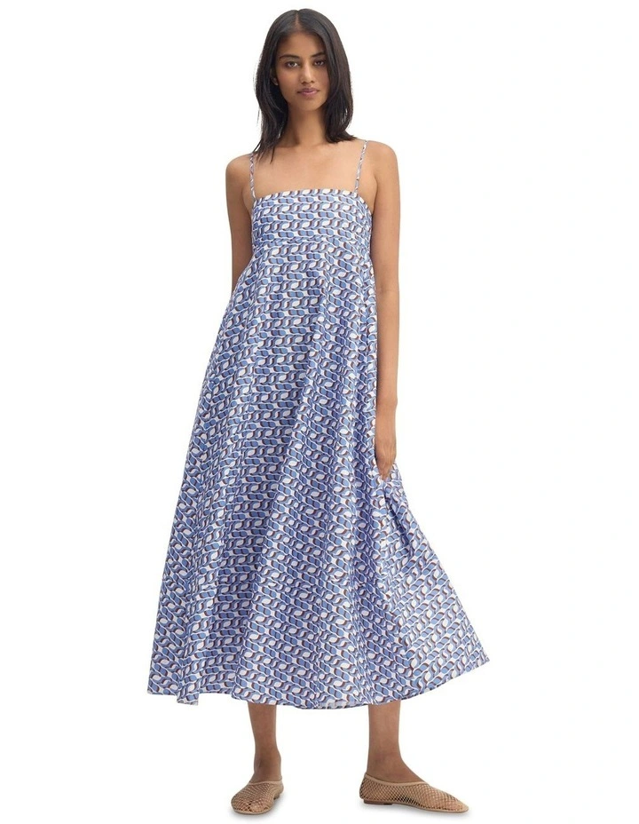 Jessie Cotton Printed Dress in Multi image 5