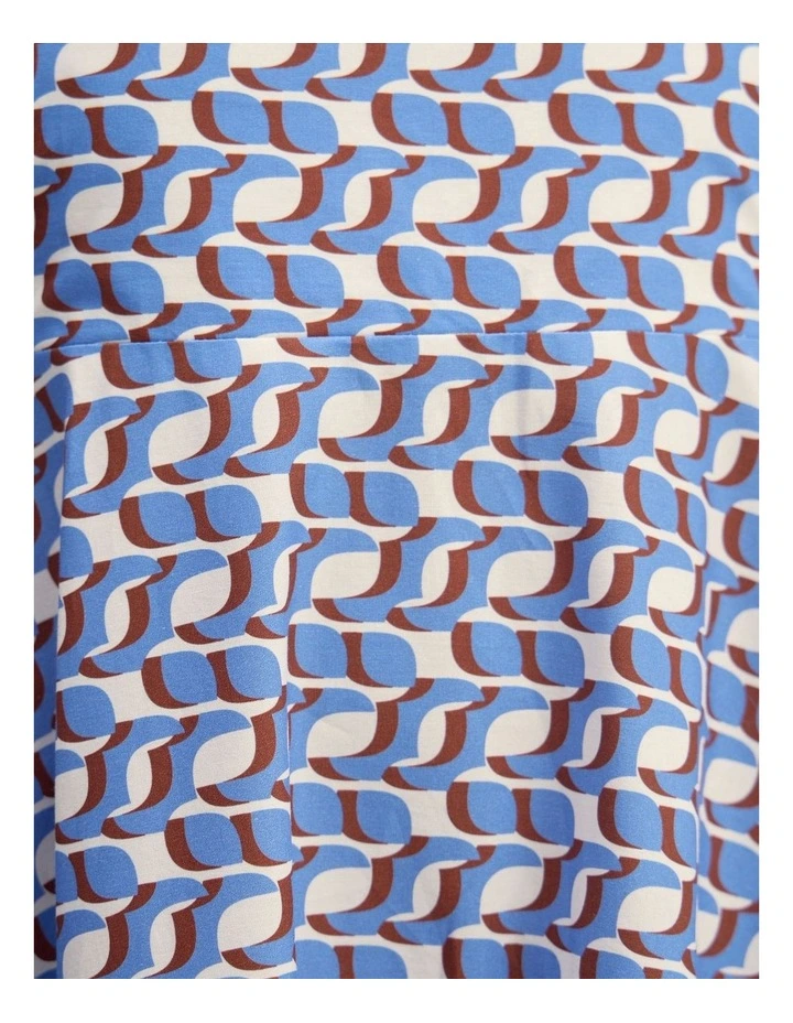 Jessie Cotton Printed Dress in Multi image 6