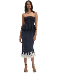 Lucinda Strapless Top in Black