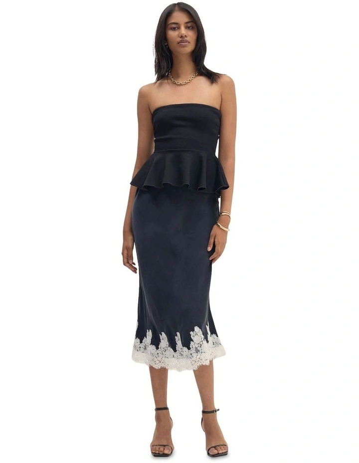 Lucinda Strapless Top in Black image 1