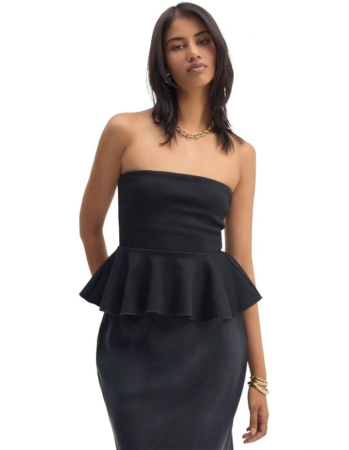 Lucinda Strapless Top in Black image 5