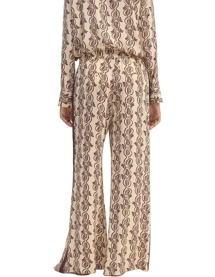Chantel Pant in Ecru/Chocolate image 2