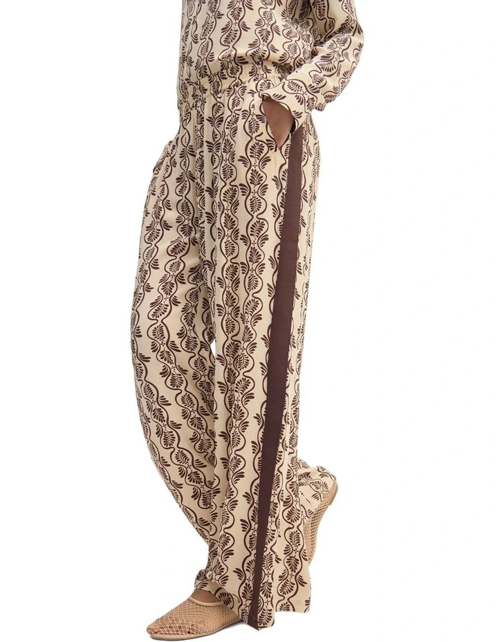 Chantel Pant in Ecru/Chocolate image 4