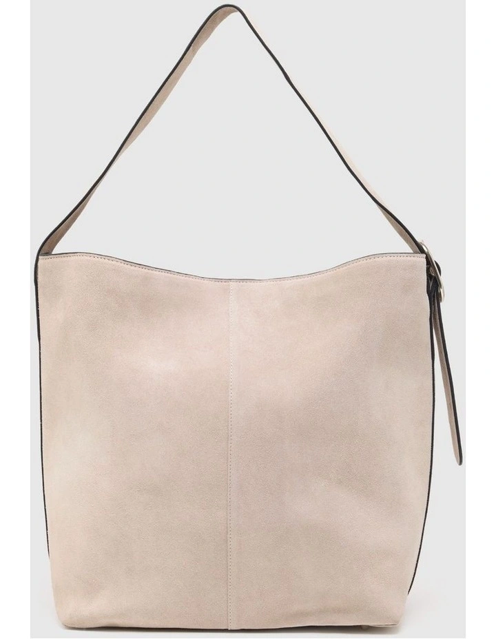 Margot Suede Hobo Bag in Pebble image 3