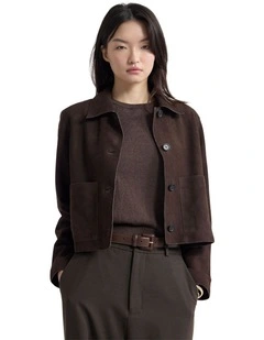 Jayde Suede Jacket in Chocolate