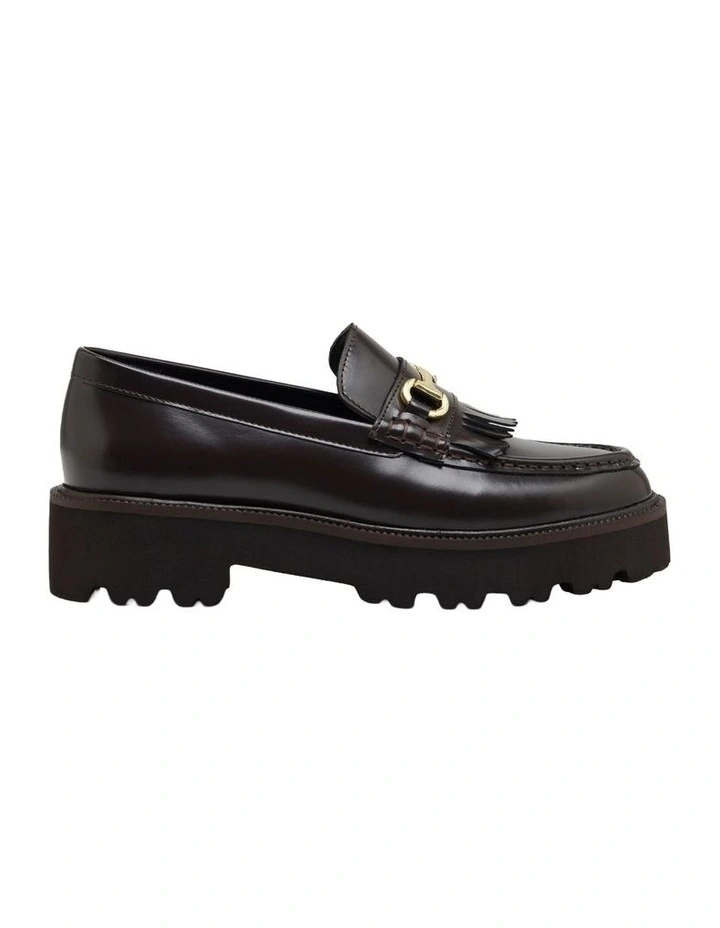 Andie Fringe Loafer Shoes in Brown image 1