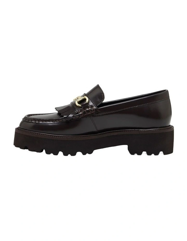 Andie Fringe Loafer Shoes in Brown image 2