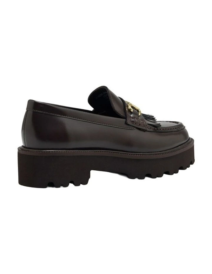 Andie Fringe Loafer Shoes in Brown image 3