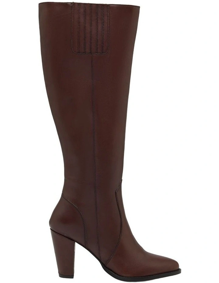 Harper Knee High Boot in Chocolate image 1