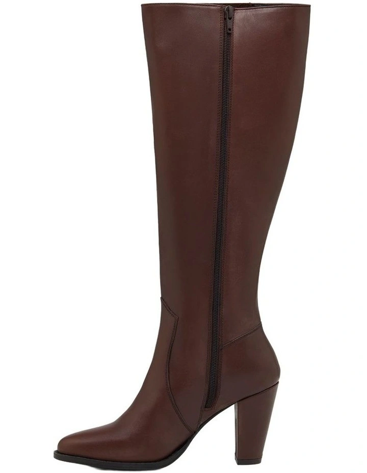 Harper Knee High Boot in Chocolate image 2