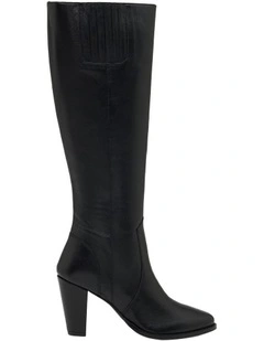 Harper Knee High Boot in Black