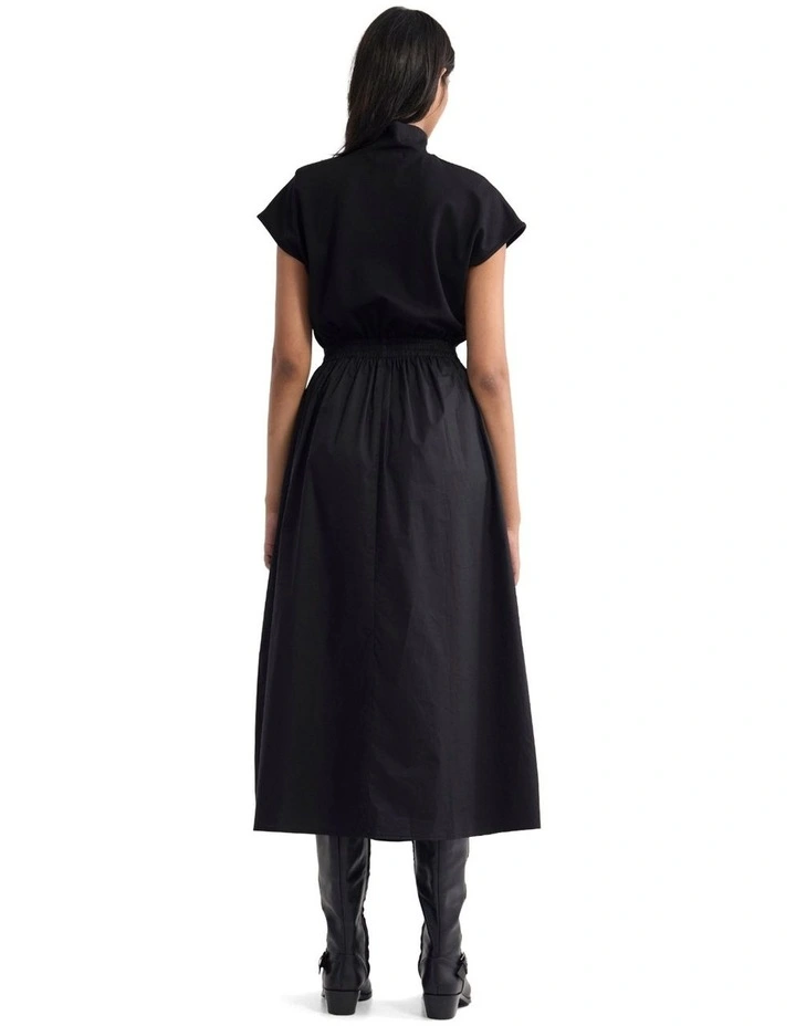 Esrealla High Collar Dress in Black image 2