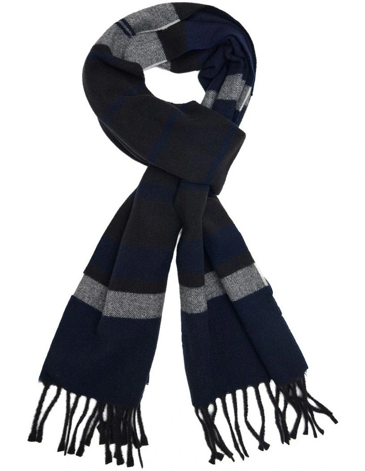 Hallie Alpaca/Merino Scarf in Navy Multi image 1