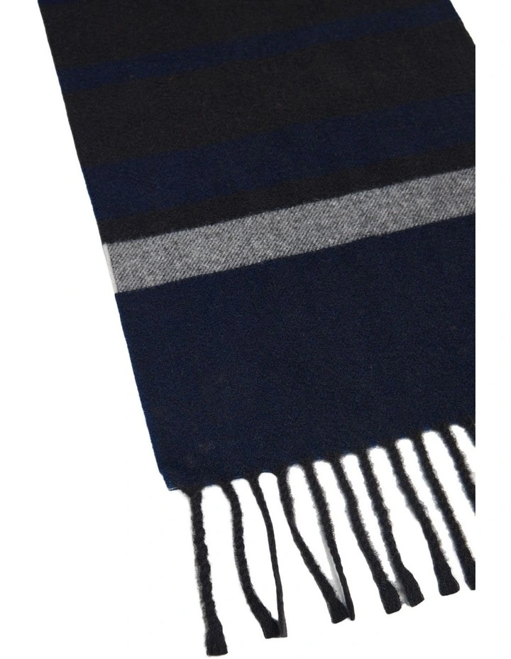 Hallie Alpaca/Merino Scarf in Navy Multi image 2