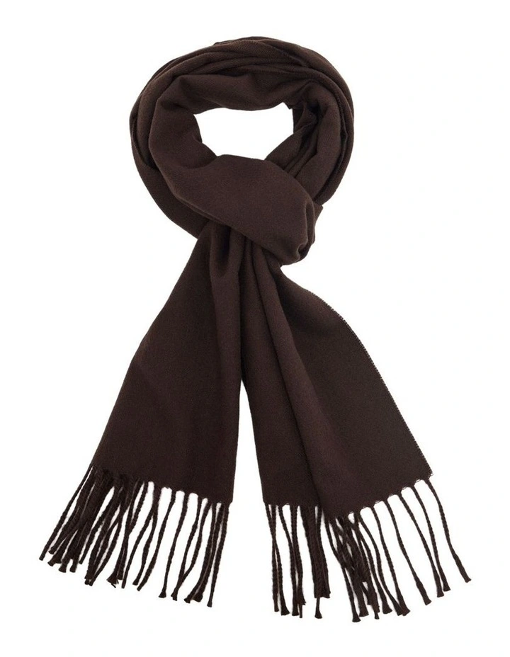 Kinsley Wool Scarf in Cocoa image 1