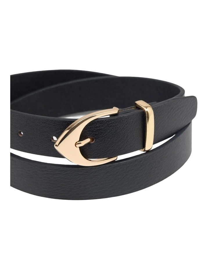 Amara Leather Belt in Black image 2