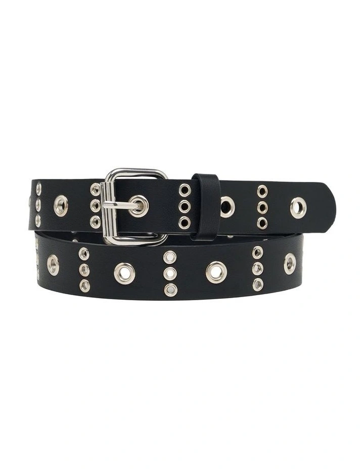 Abbey Eyelet Belt in Black image 1